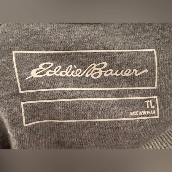 NWOT Eddie Bauer Men's Thermal Crew Howling Wolf Gray Size Tall Large - Picture 5 of 6